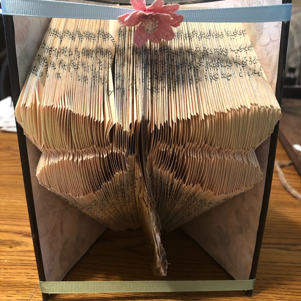 Dragonfly folded book decoration